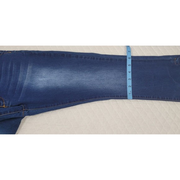 V.I.P Jeans Mid-Rise Bootcut Snap Ankle Cotton Blend Denim Blue Size 11 / 12 - Picture 13 of 16